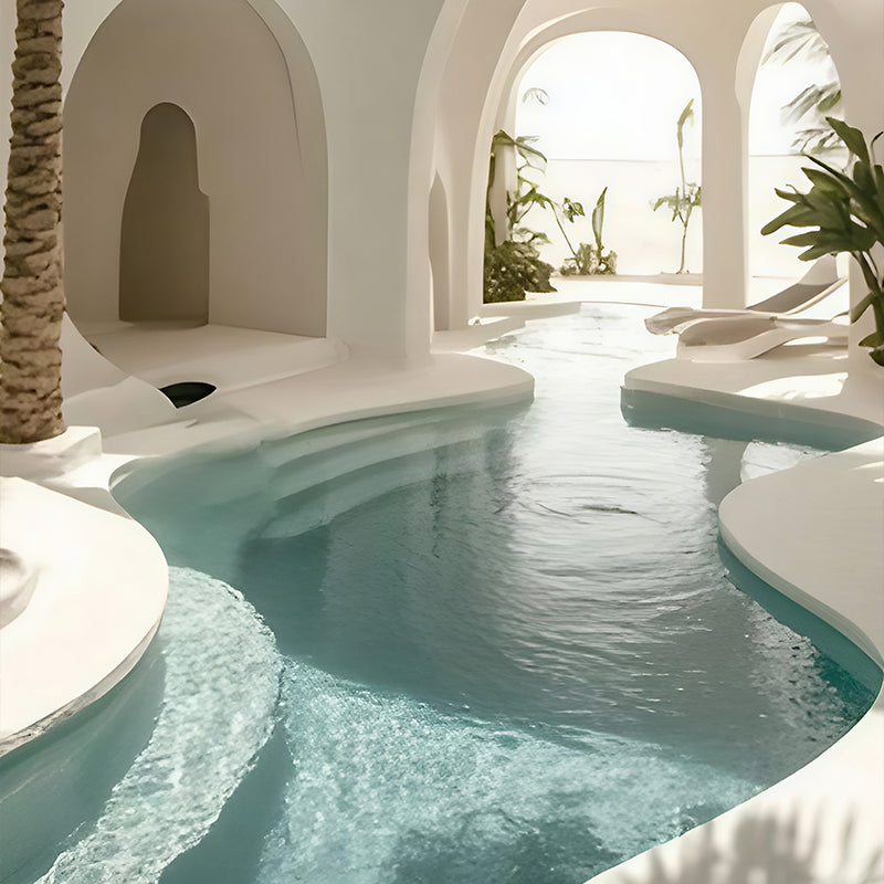 Piscine moderne avec revêtement naturel chukum Biokum étanche