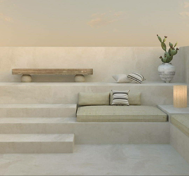 Espace lounge extérieur finition béton décoratif étanche